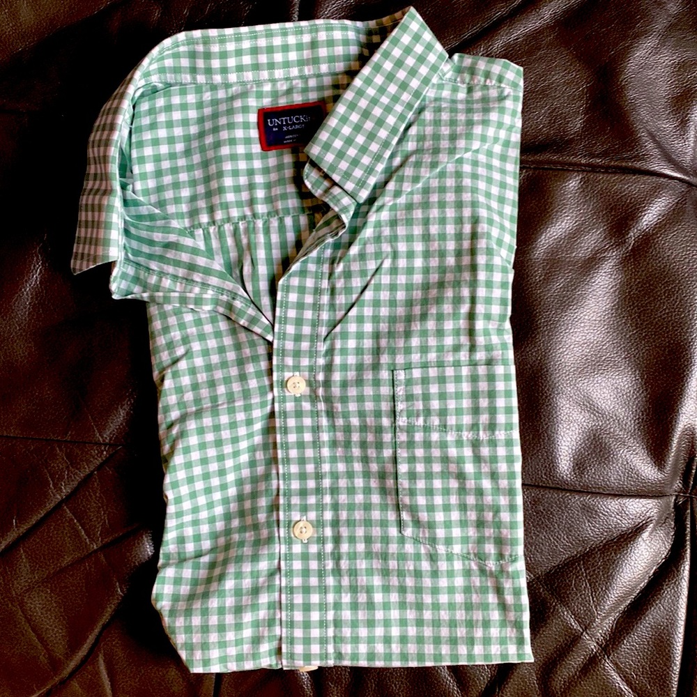UNTUCKit Green Plaid Shirt